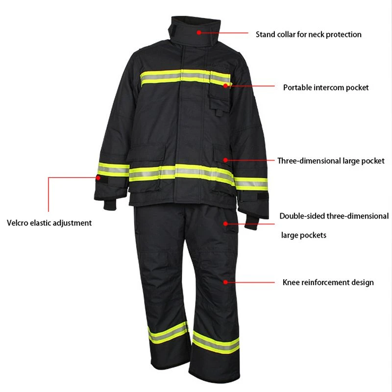 Brandsläckningsdräkt i sex delar